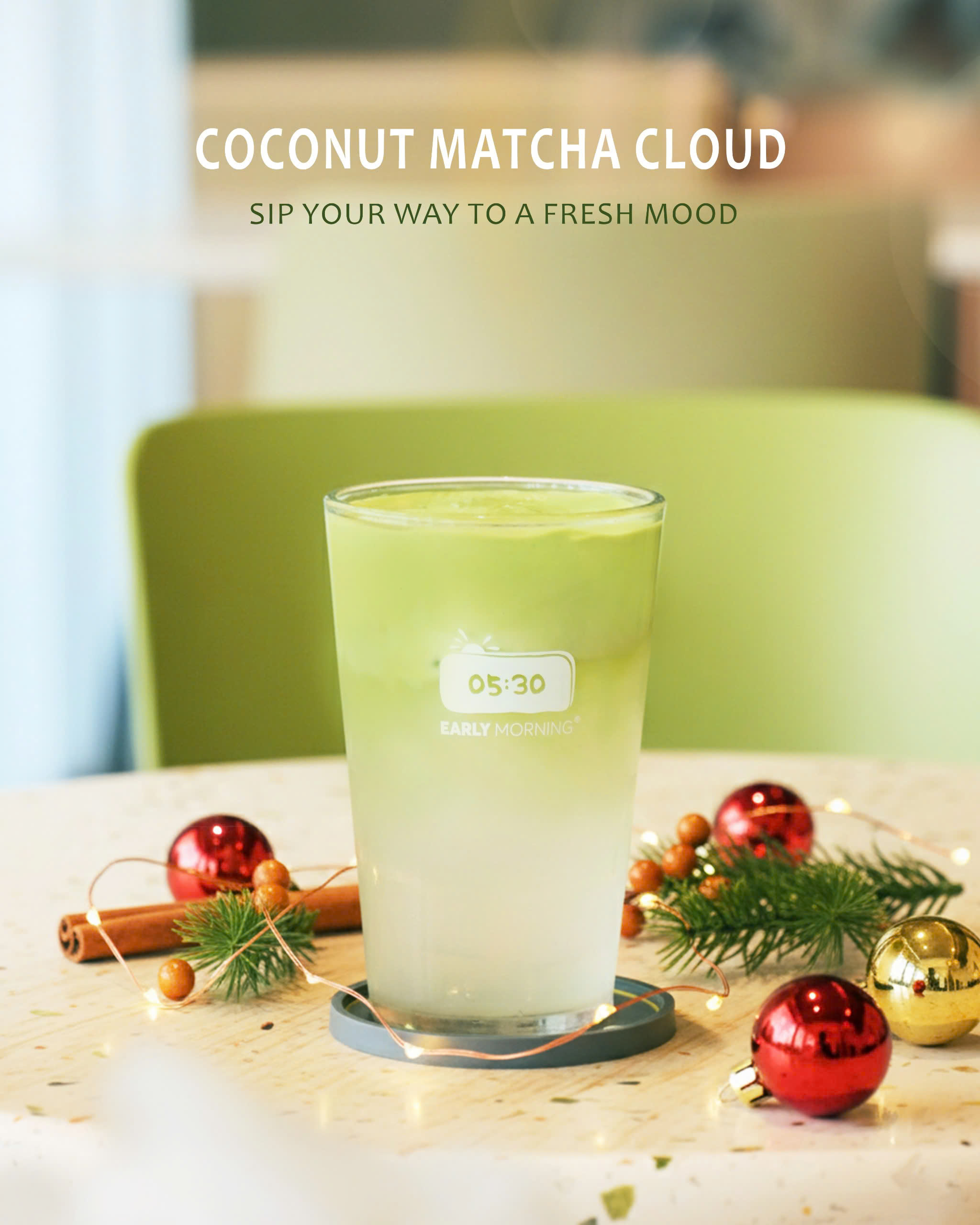 Coconut Matcha Cloud Early Morning