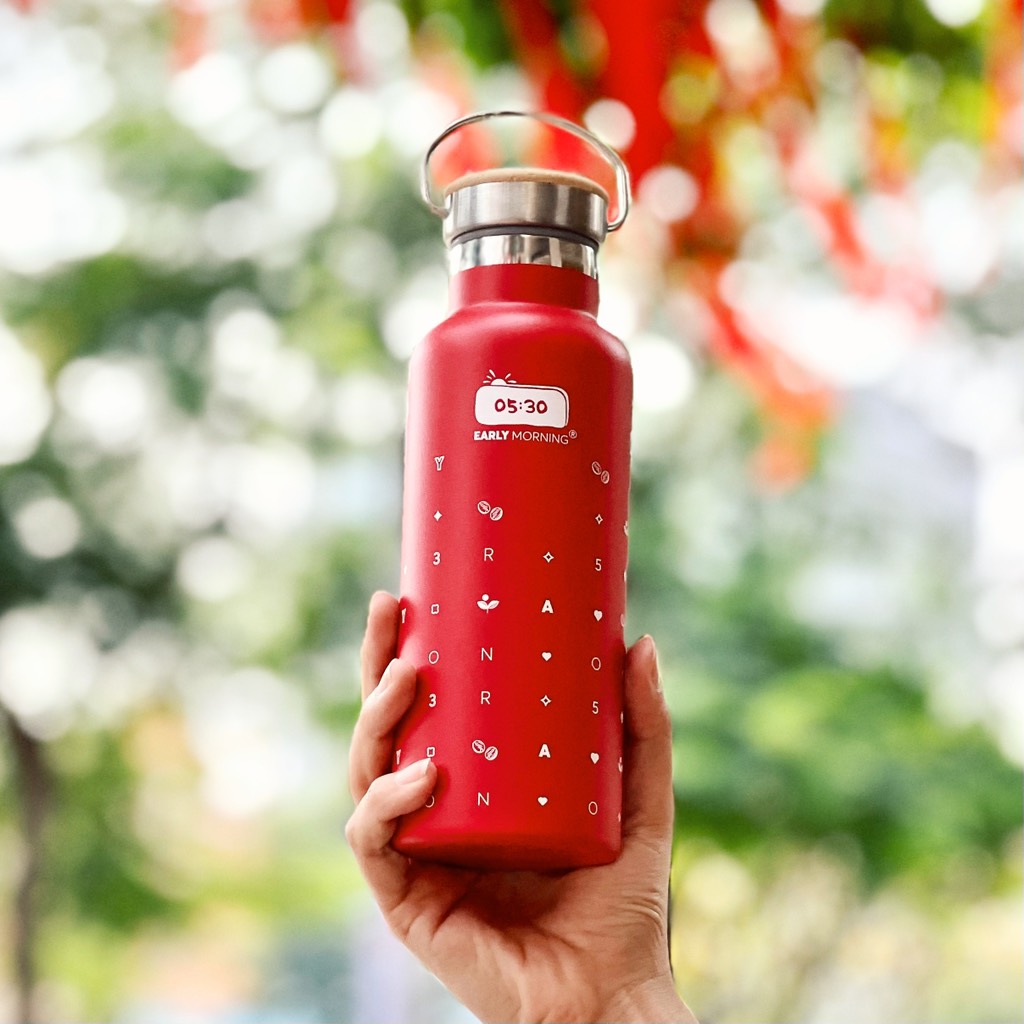 Bình Giữ Nhiệt Early Morning 16oz (480ml) Stainless Steel Insulated Tumbler - Red
