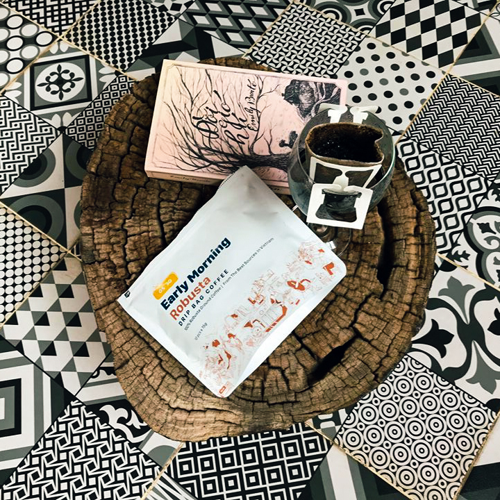 Cà phê phin giấy Robusta túi ZIP 10 gói - Early Morning Drip Bag Coffee