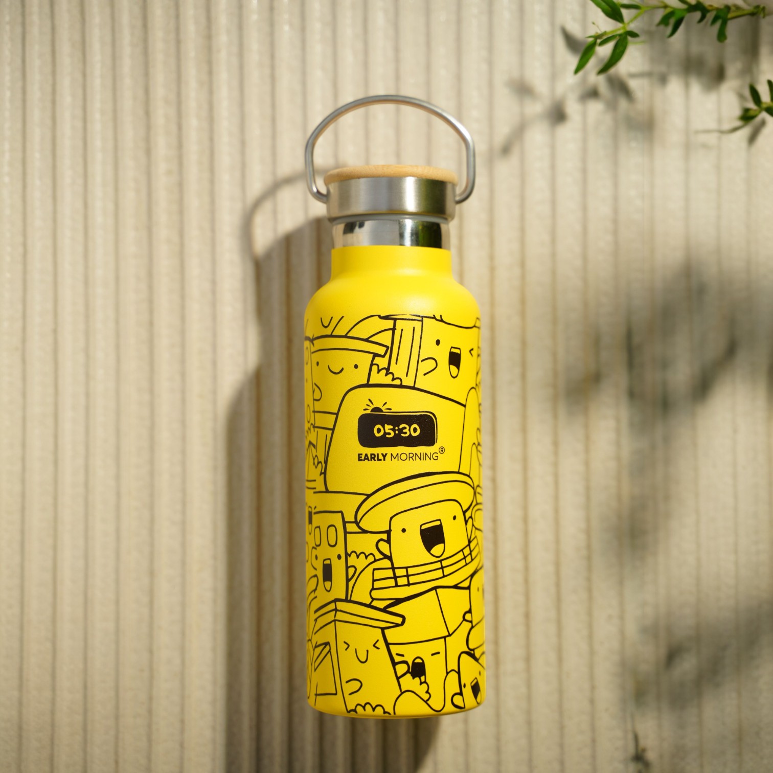 Bình Giữ Nhiệt Early Morning Stainless Steel 16oz (480ml) Happy Doodle Pattern