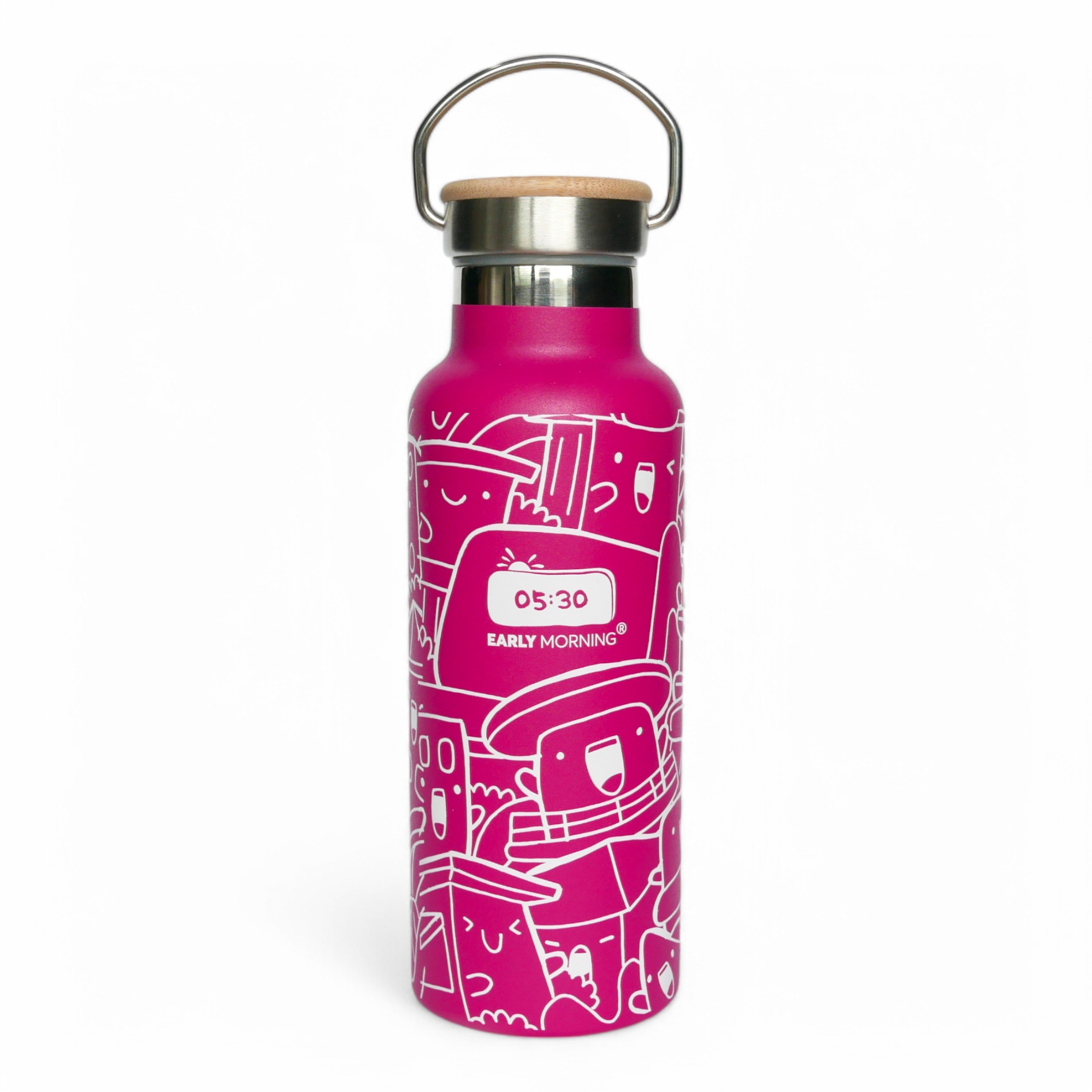 Bình Giữ Nhiệt Early Morning Stainless Steel 16oz (480ml) Happy Doodle Pattern