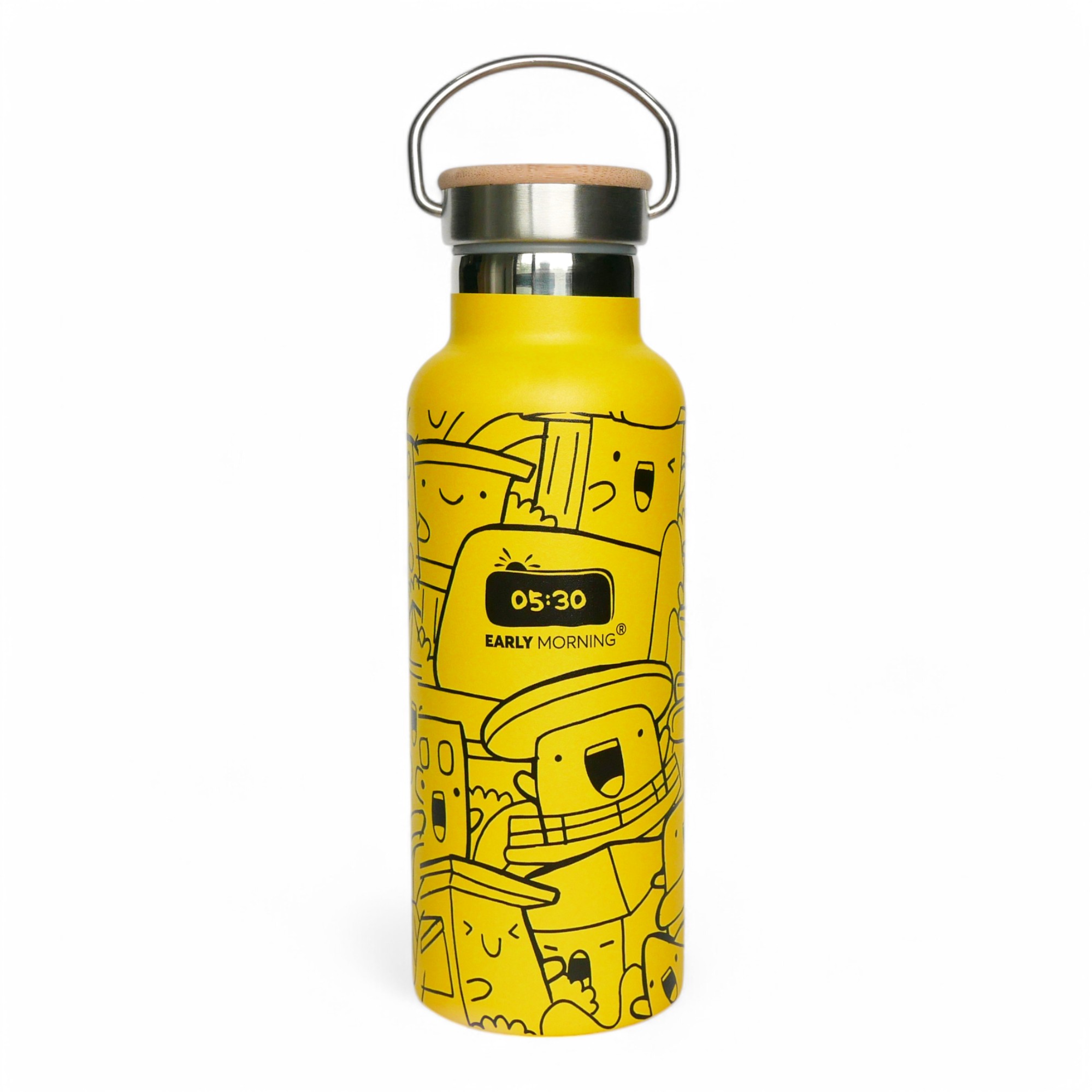 Bình Giữ Nhiệt Early Morning Stainless Steel 16oz (480ml) Happy Doodle Pattern