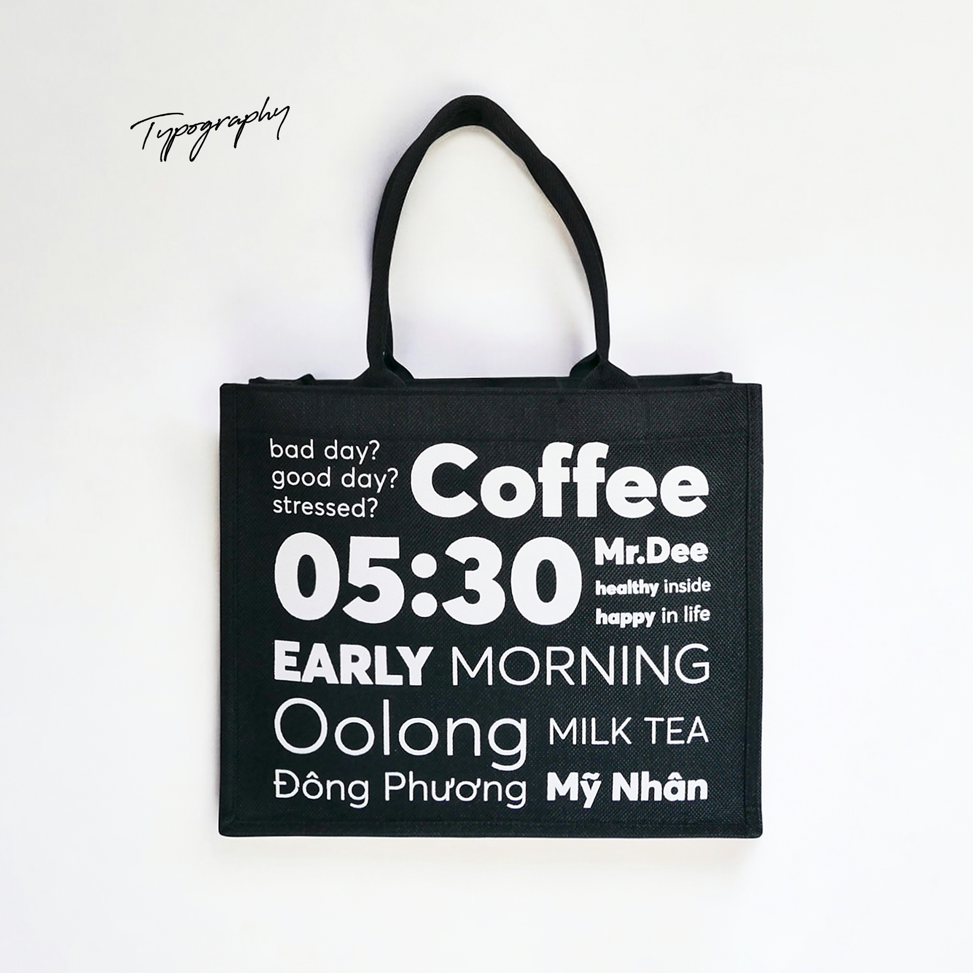 Túi vải Canvas Early Morning Typography