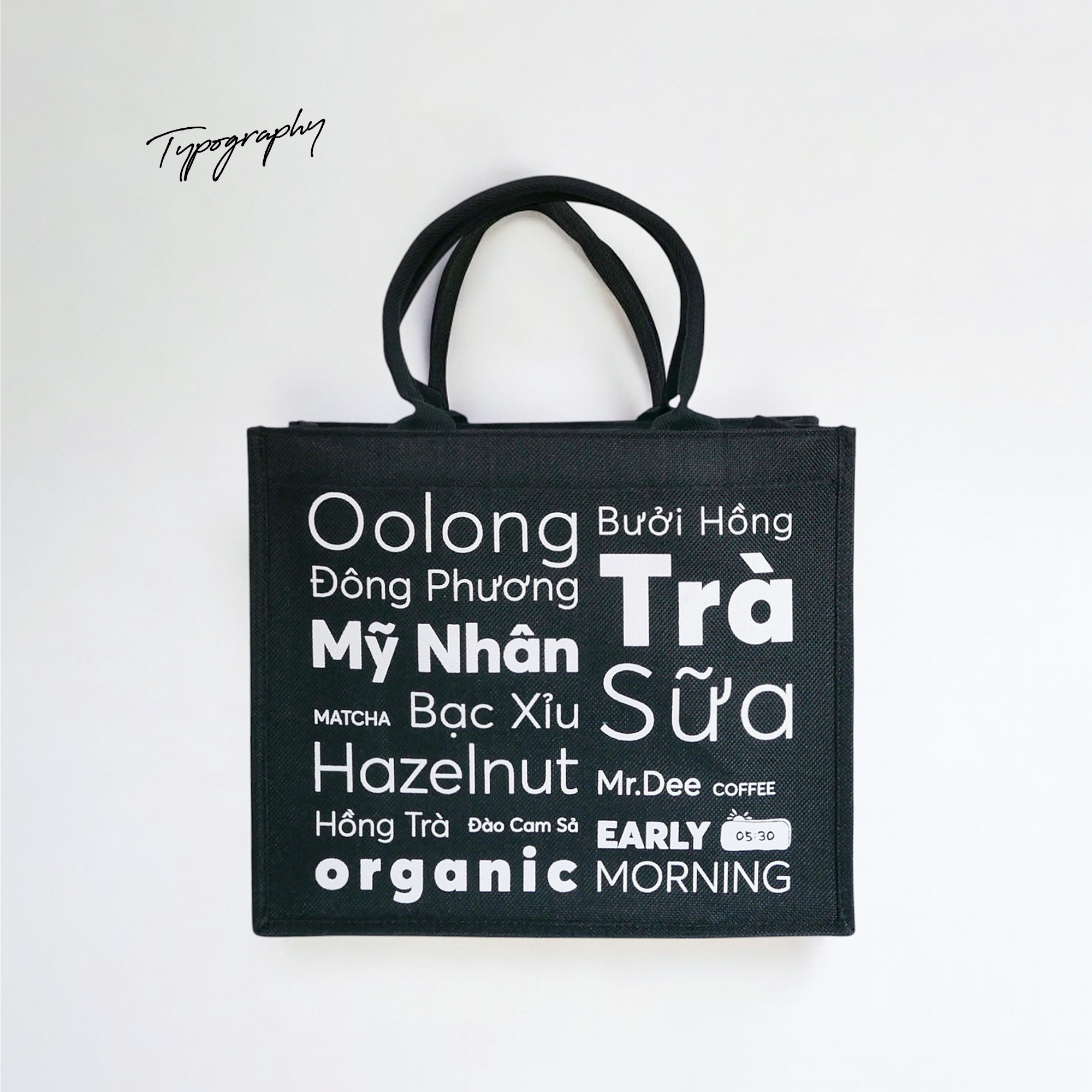 Túi vải Canvas Early Morning Typography