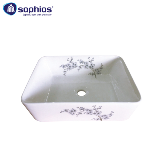 Chậu Rửa Mặt Lavabo Dương Bàn Hoa Văn Saphias TS-312H