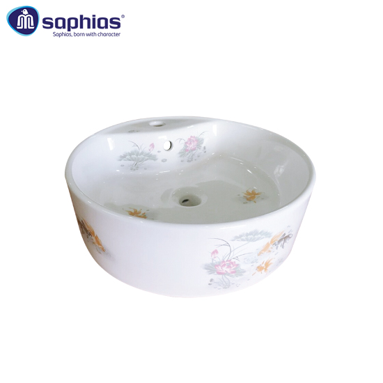 Chậu Rửa Mặt Lavabo Dương Bàn Hoa Văn Saphias TS-310H
