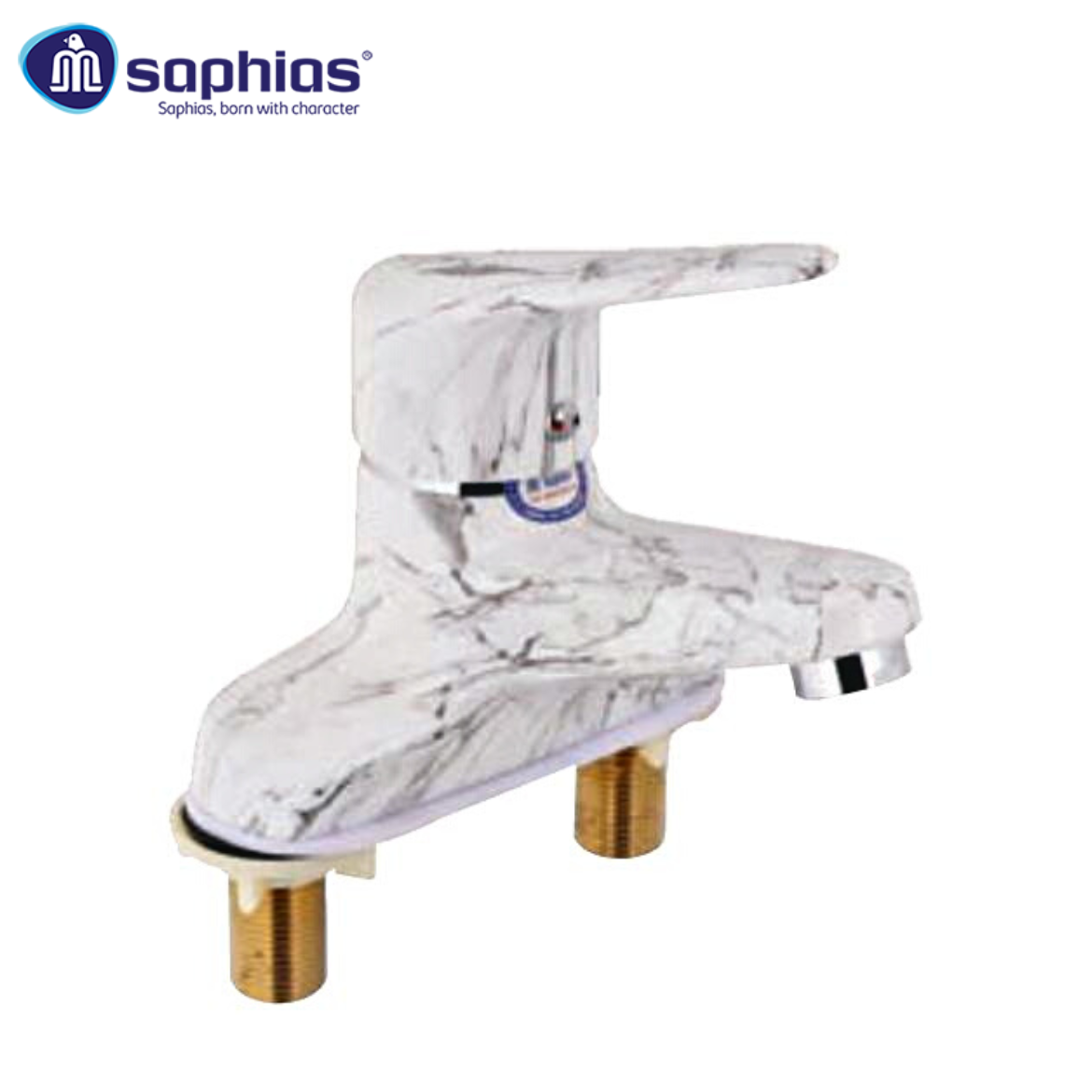 Vòi Lavabo 3 Lỗ Nóng Lạnh Vân Đá Nâu Saphias SP-337V3