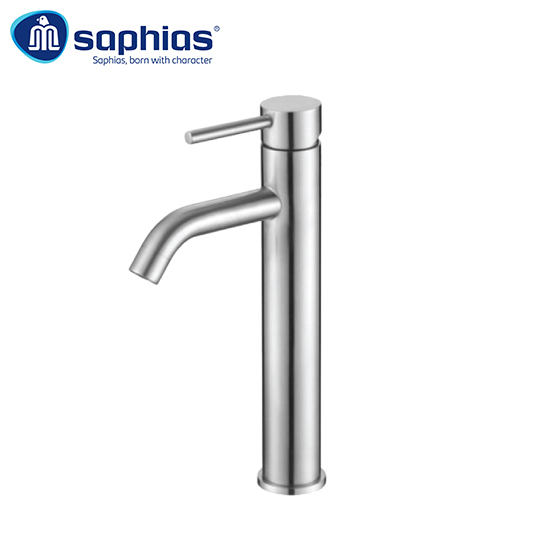 Vòi Lavabo 1 Lỗ Lạnh Inox 304 Saphias SS-1310CB