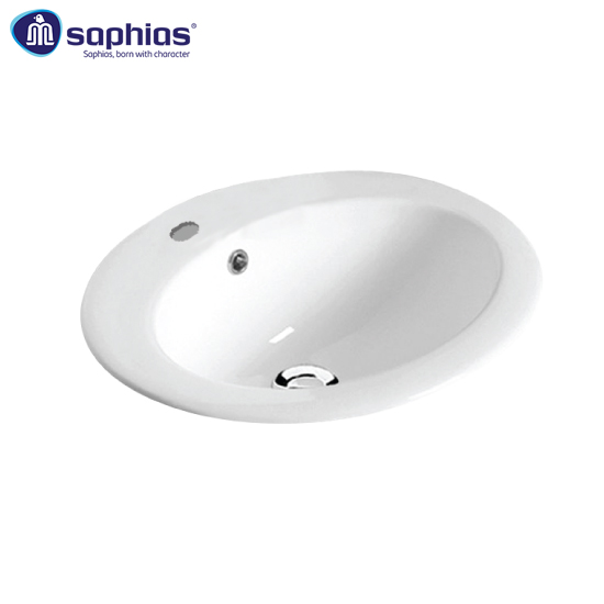 Chậu Rửa Mặt Lavabo Bán Âm Saphias TS-201