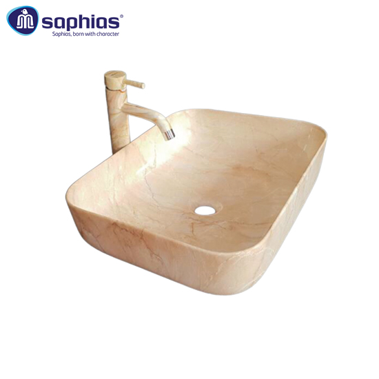 Chậu Rửa Mặt Lavabo Vân Đá Nâu Saphias TS-8008B