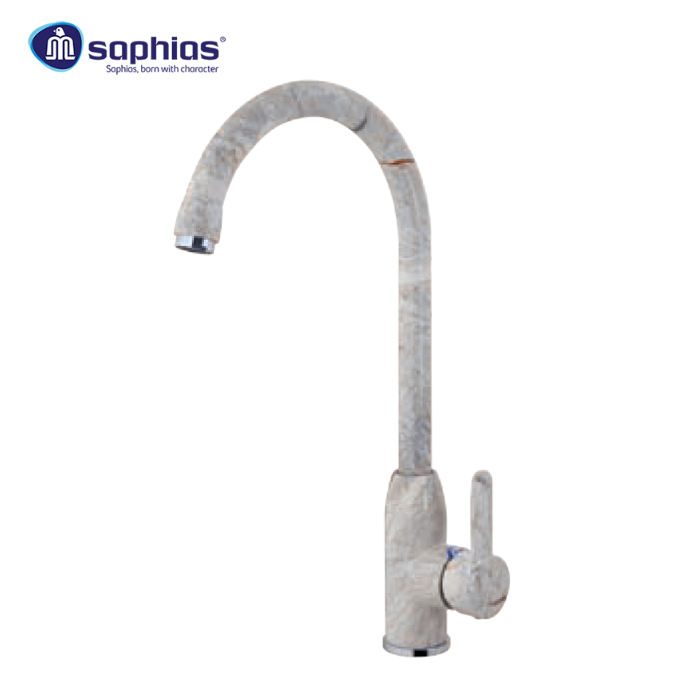 Vòi Rửa Bát Nóng Lạnh Vân Đá Ghi Đỏ Saphias SP-4103G01