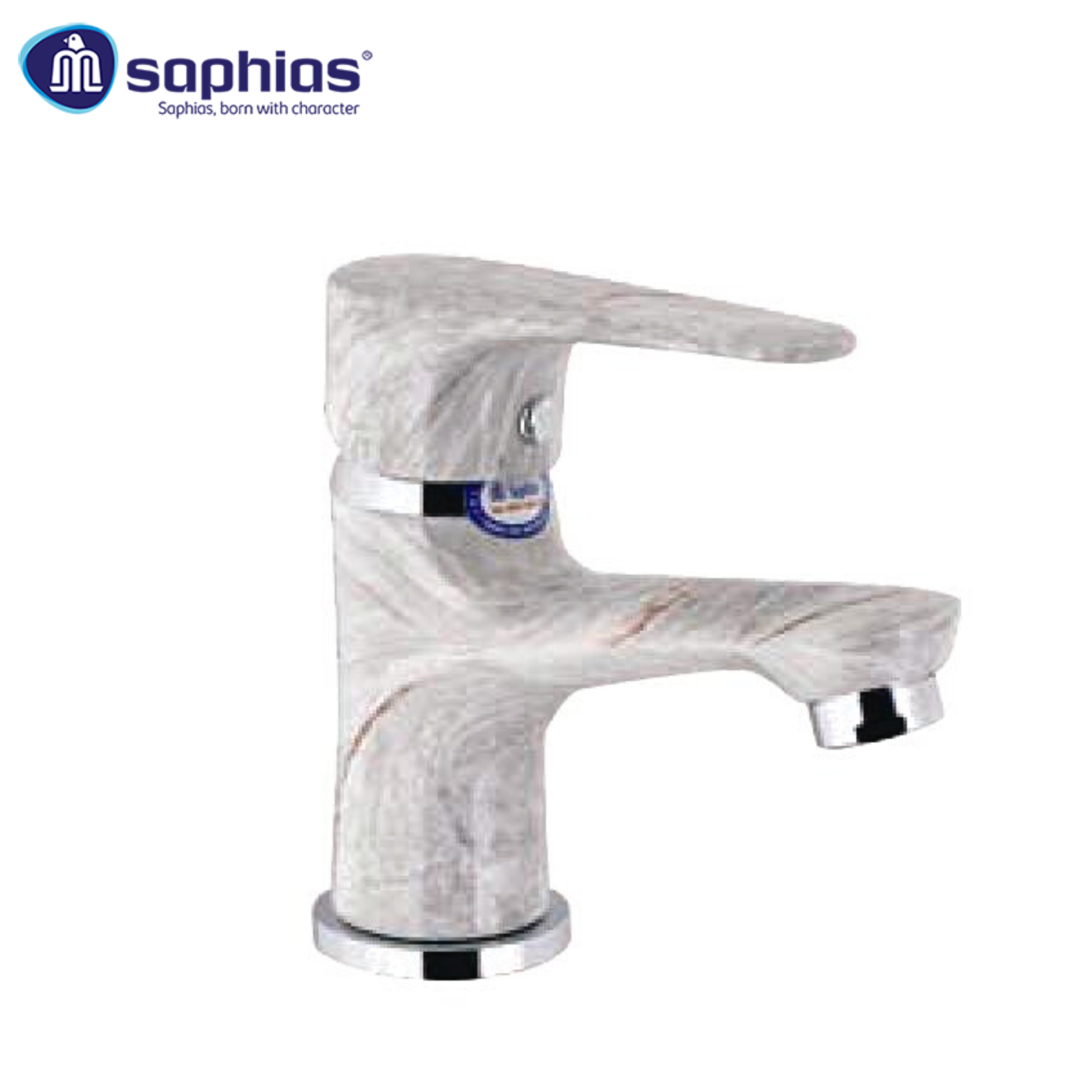 Vòi Lavabo 1 Lỗ Lạnh Vân Đá Ghi Đỏ Saphias SP-548G01
