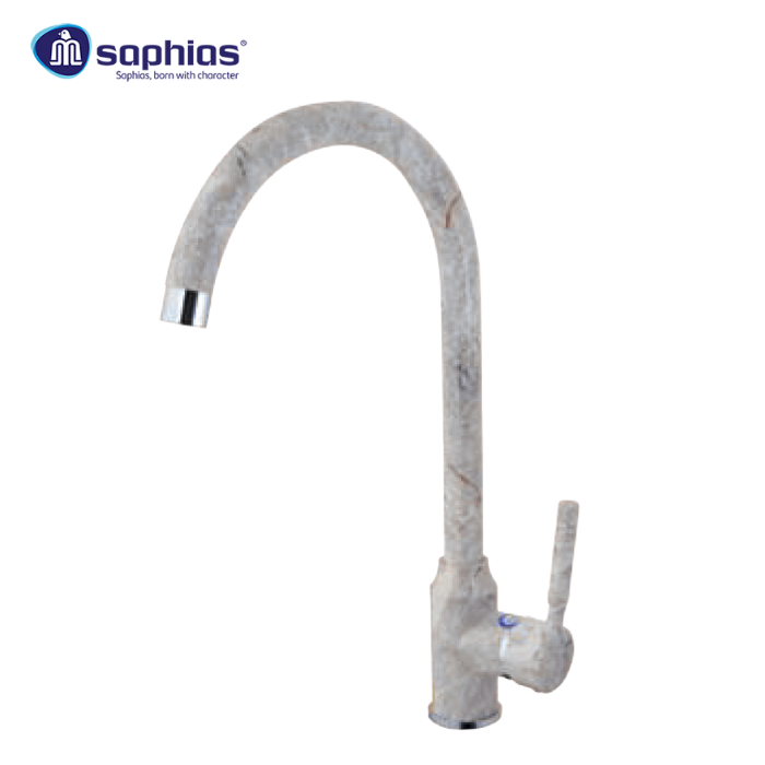 Vòi Rửa Bát Nóng Lạnh Vân Đá Ghi Đỏ Saphias SP-488G01