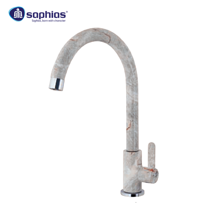Vòi Rửa Bát Nóng Lạnh Vân Đá Ghi Đỏ Saphias SP-467G01