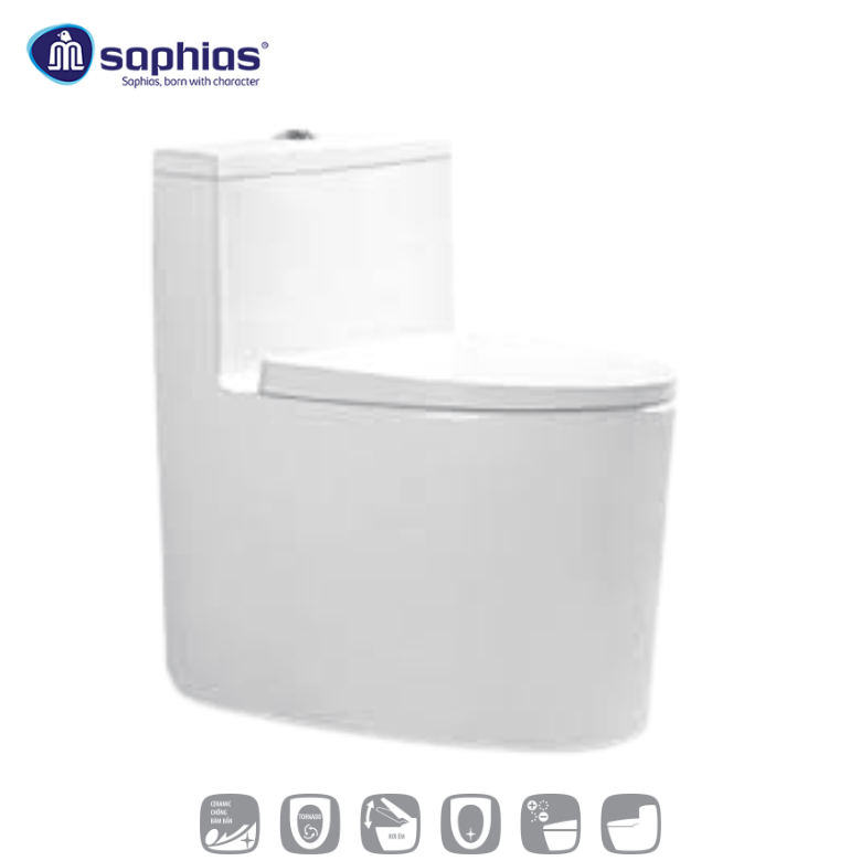 Bồn Cầu 1 Khối Saphias TS-989
