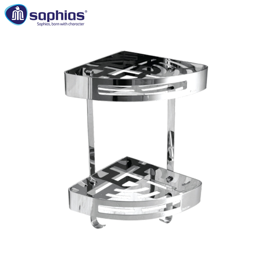 Kệ Góc 2 Tầng Inox 304 Dày Bóng Saphias SS-6303B