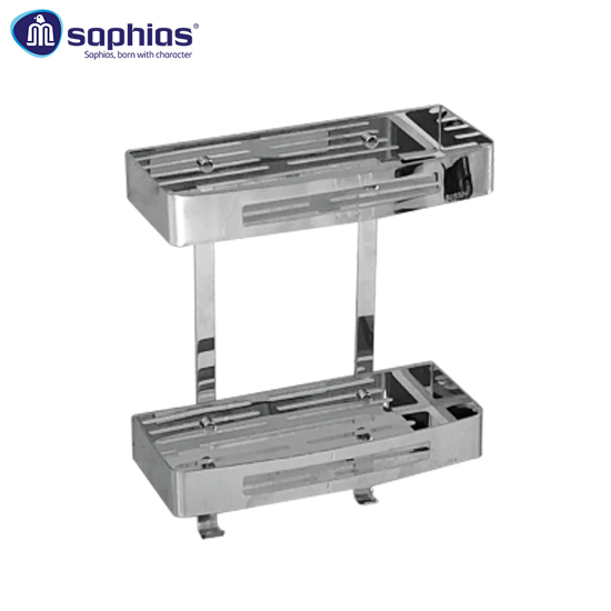 Kệ Thẳng 2 Tầng Inox 304 Dày Bóng Saphias SS-6302B