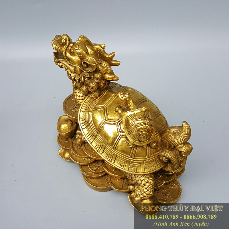 Long Quy- Rùa Đầu Rồng Cõng Con Phong Thuỷ cỡ Tiểu Phong Thủy Đại Việt