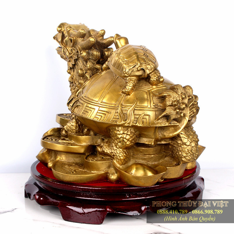 Long Quy- Rùa Đầu Rồng Cõng Con Phong Thuỷ cỡ Tiểu Phong Thủy Đại Việt
