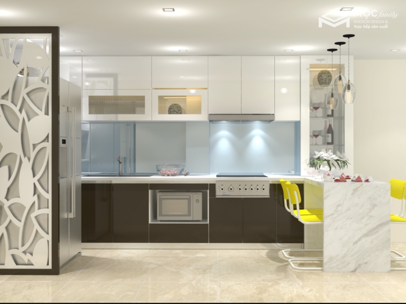 Tủ bếp nhựa Picomat màu trắng nâu chữ L: Với phong cách hiện đại và tinh tế, tủ bếp nhựa Picomat màu trắng nâu chữ L sẽ mang lại không gian bếp đẹp và sang trọng cho ngôi nhà của bạn trong năm