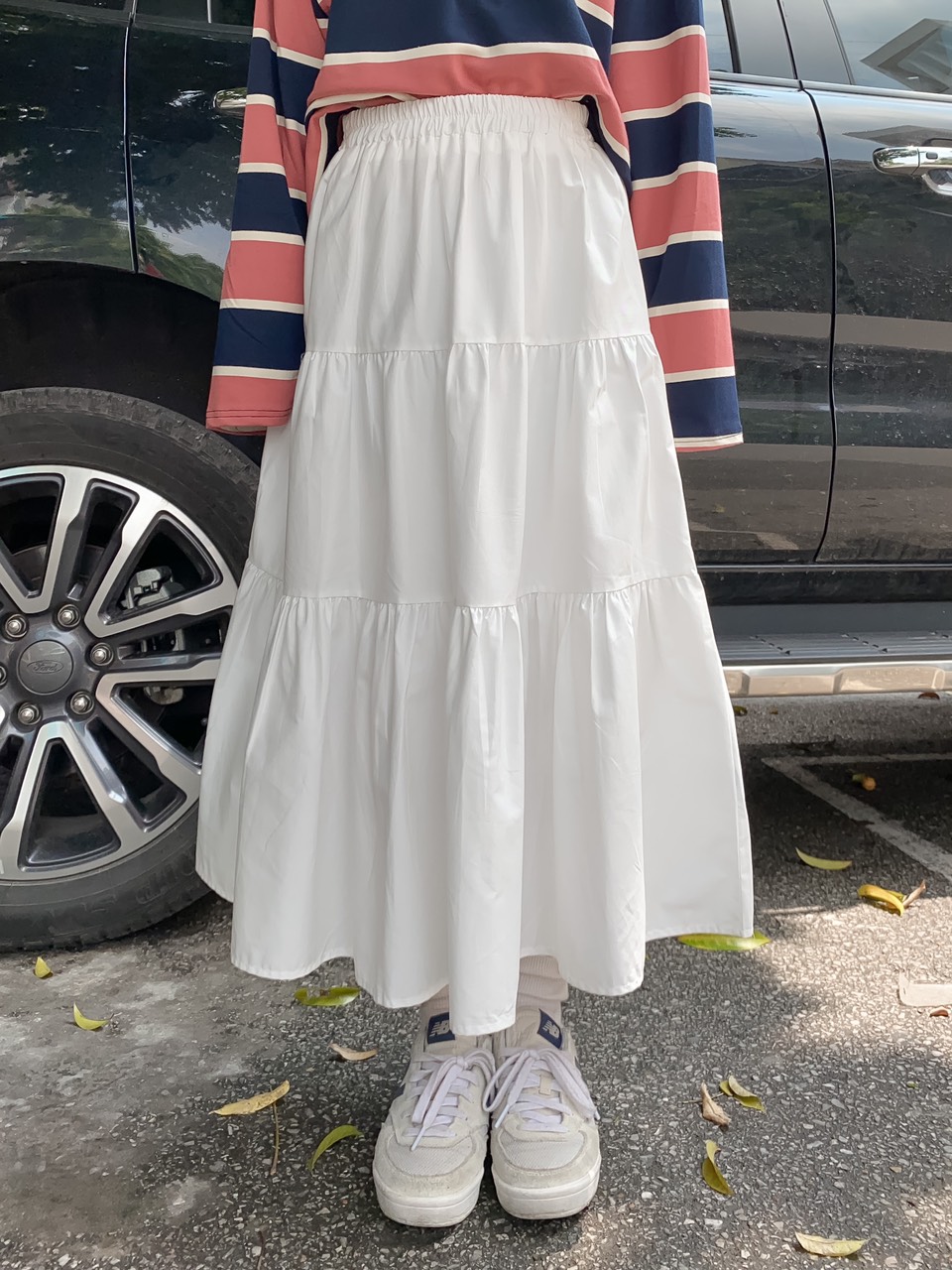 VNXK CHÂN VÁY VON NỮ XÒE 3 TẦNG VINTAGE TRẮNG ĐEN  WebRaoVat   webraovatnetvn
