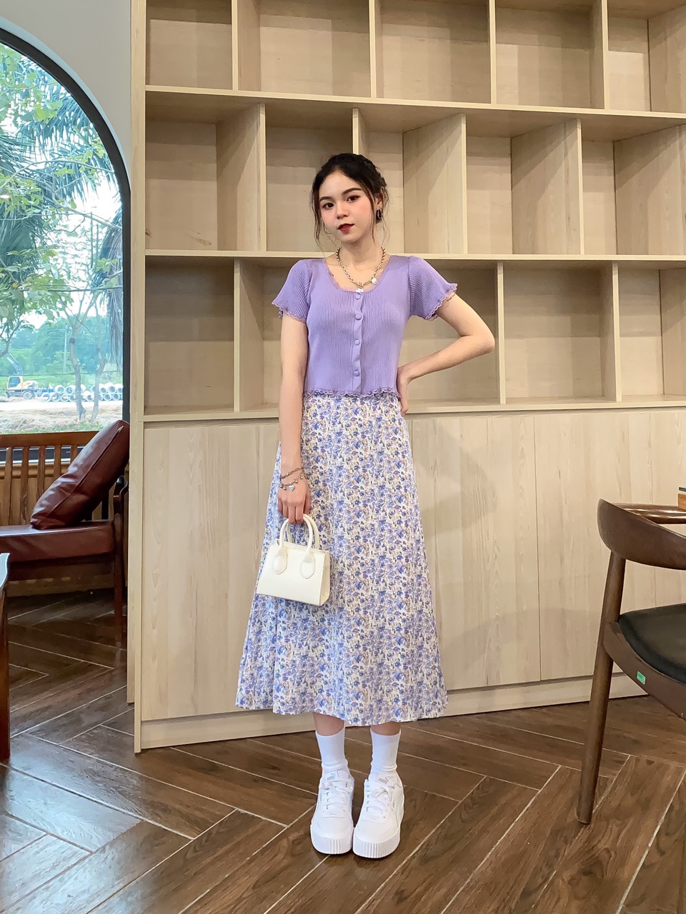 Chân Váy Midi Hoa Cúc Voan Chiffon 2 lớp Ulzzang Style - Mono Boutique - Chân  váy dài | ThờiTrangNữ.vn