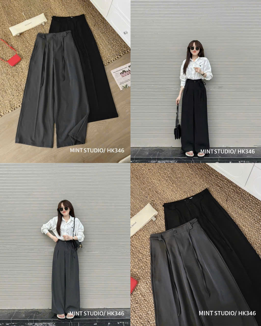 QUẦN VẢI SUÔNG KÈM DÂY HK346