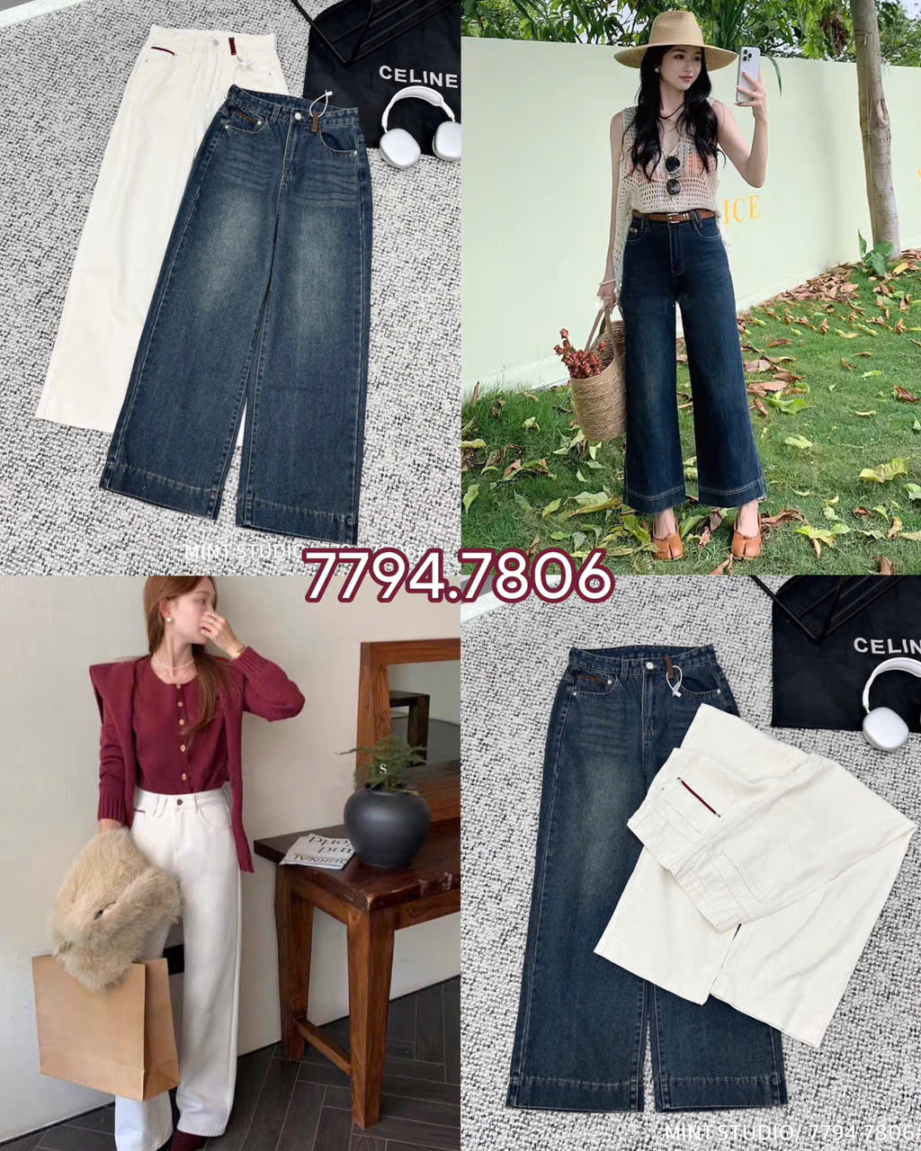 QUẦN JEAN SUÔNG ĐỨNG VIỀN TÚI 7794.7806