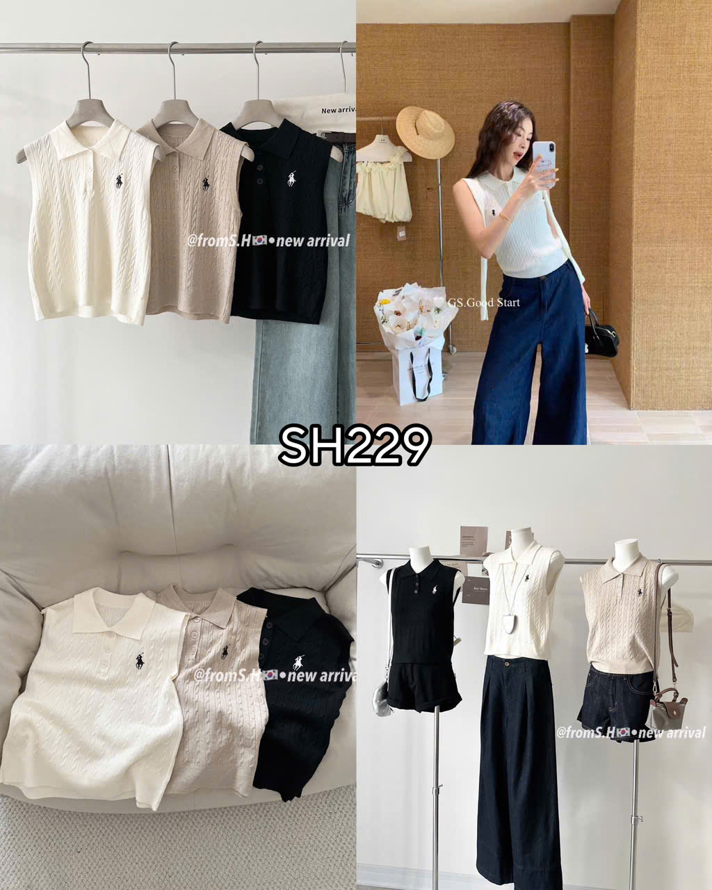 ÁO MONGTOGHI TANKTOP THÊU NGỰA MÃ SH229