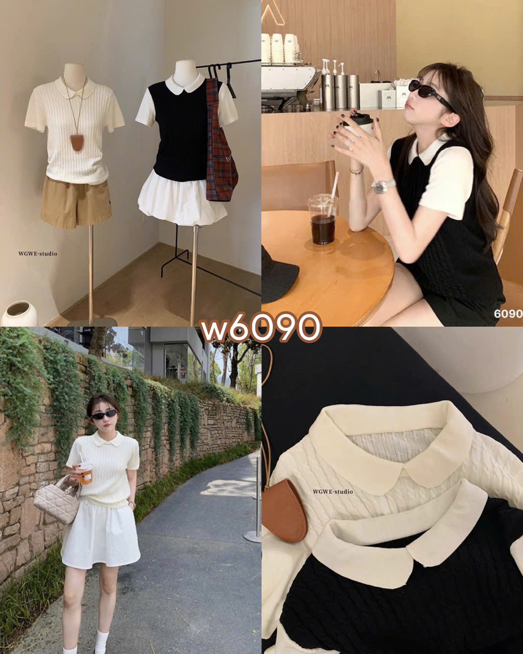 ÁO MONGTOGHI PHỐI CỔ SEN WWGE MÃ W6090