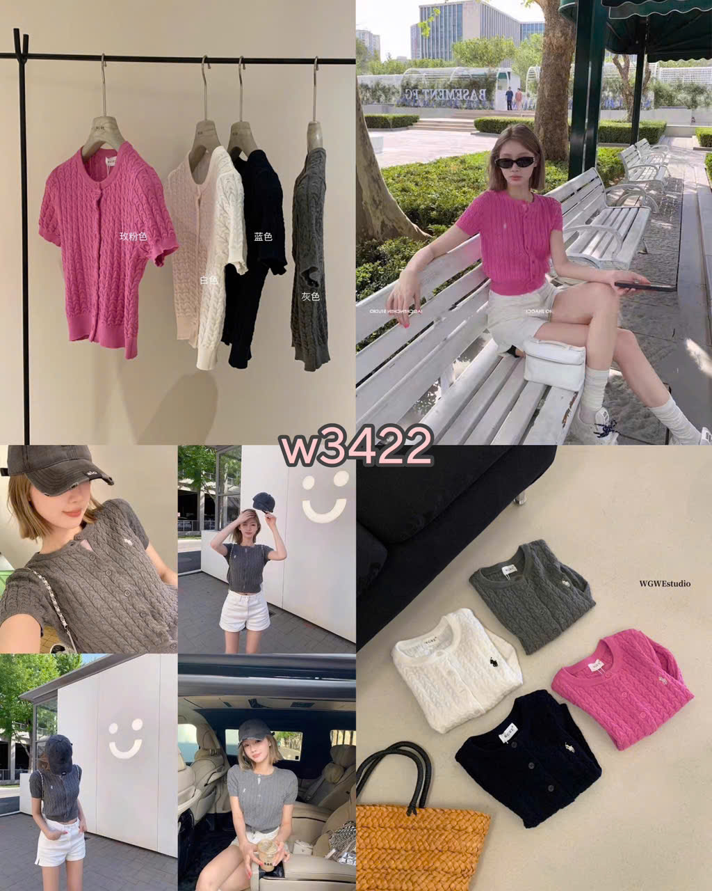 CARDIGAN VẶN THỪNG THÊU NGỰA WWGE mã W3422