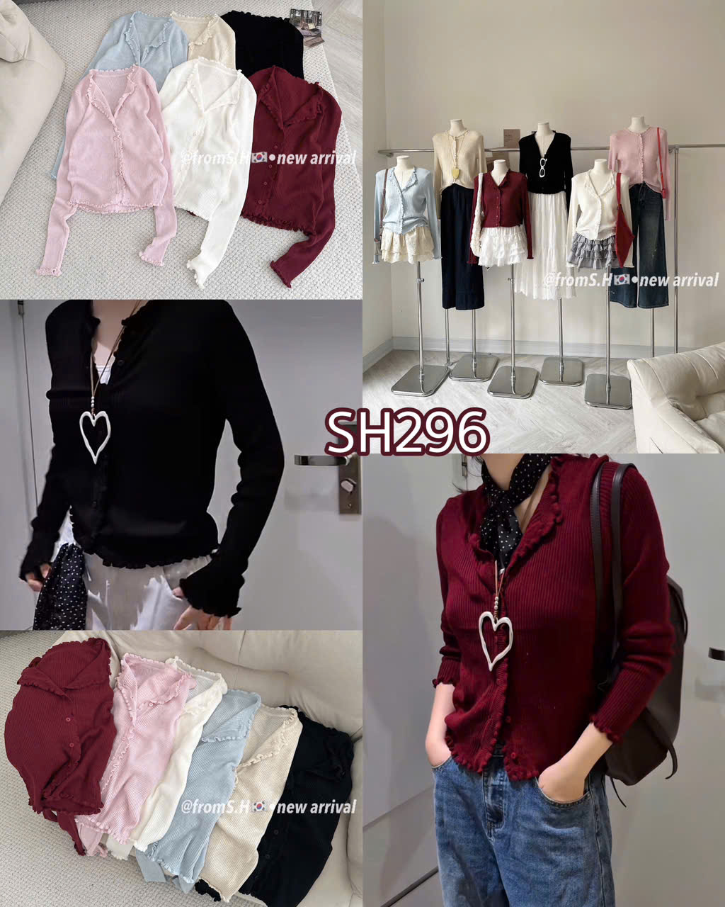 CARDIGAN LEN DIỀM BÈO MÃ SH296
