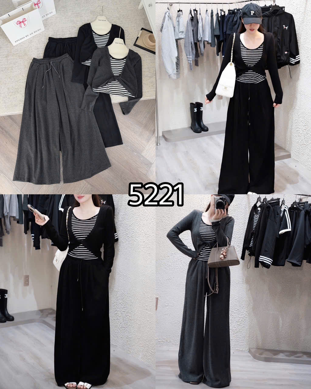 SET BỘ NỈ TIÊU MIX KẺ MÃ 5221