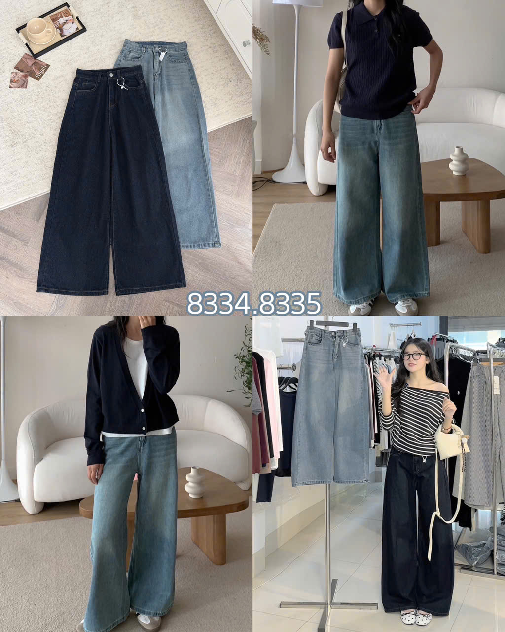 QUẦN JEANS MÃ 8334.8335 SUÔNG RỘNG