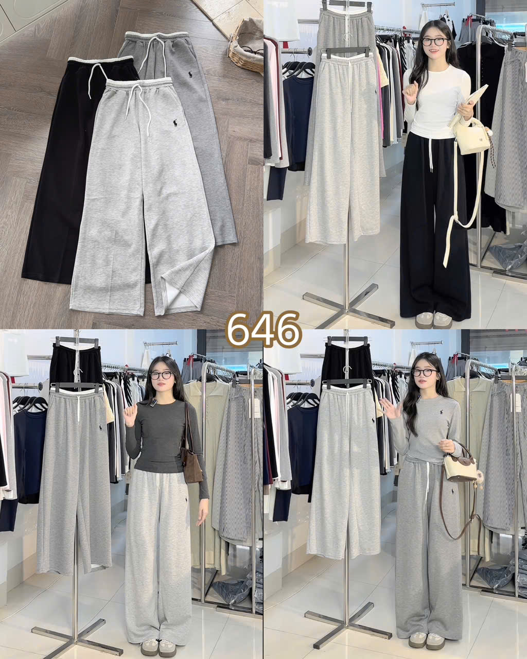 QUẦN NỈ UMI CẠP TRẮNG THÊU NGỰA MÃ 646