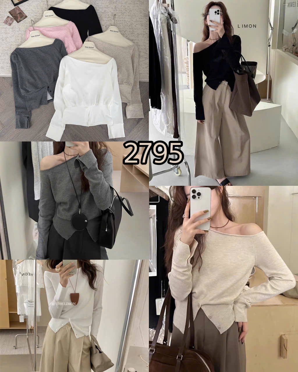 ÁO LỆCH VAI CÚC BO MÃ 2795