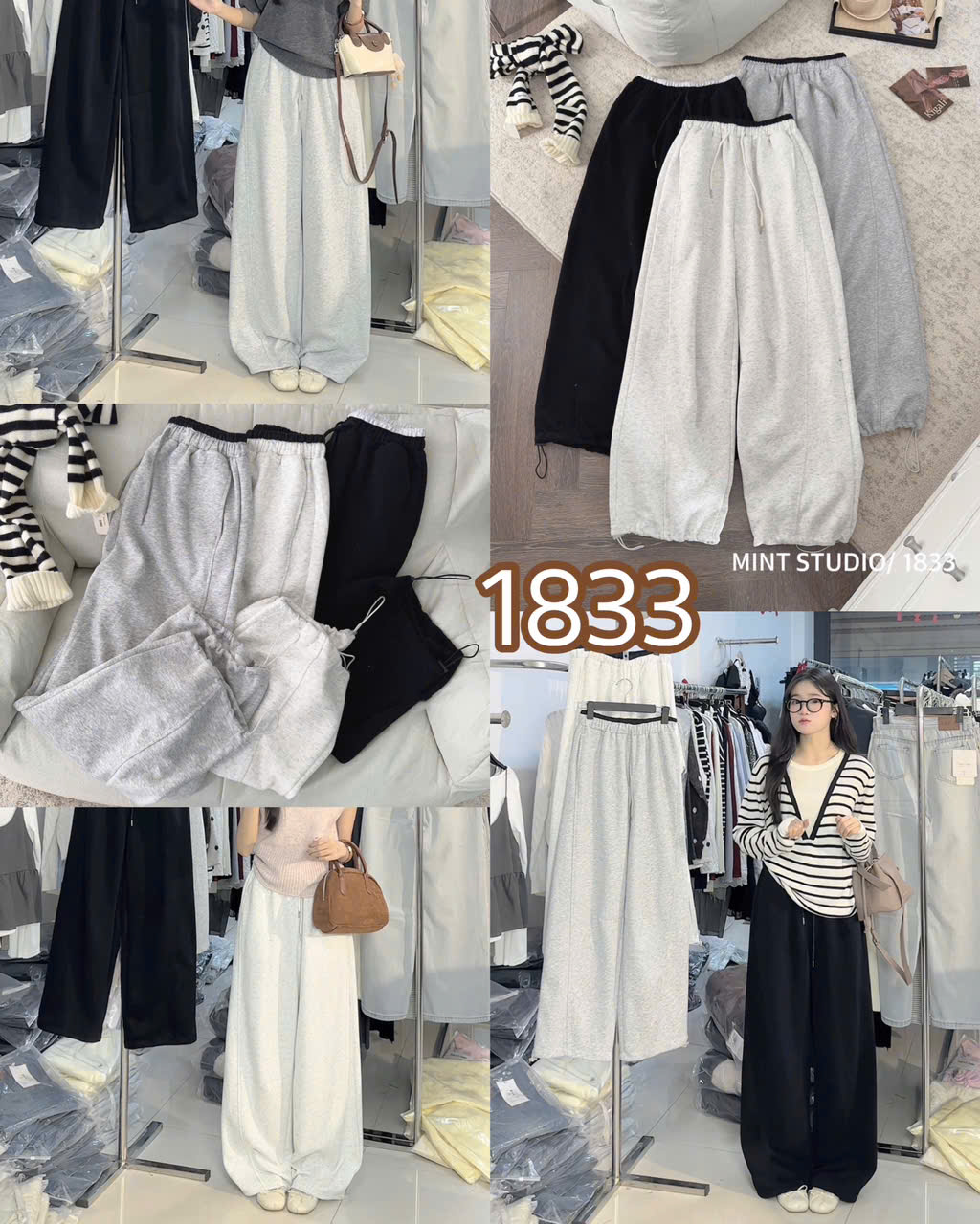 QUẦN NỈ MÃ 1833 SUÔNG GÂN CẠP PHA