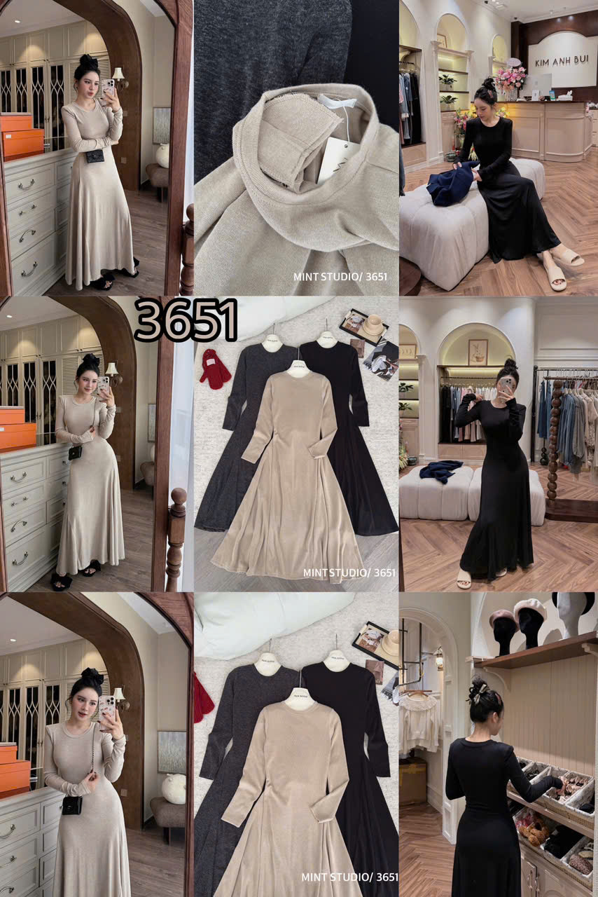 VÁY LEN DÀI  XÒE DÚM EO MÃ 3651