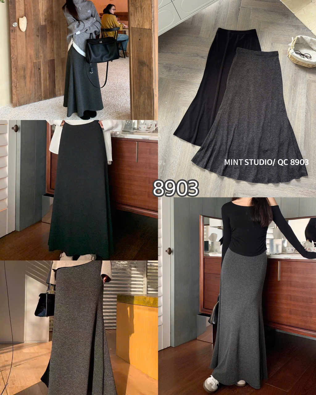 CHÂN VÁY LEN DÀI ĐUÔI CÁ MÃ 8903