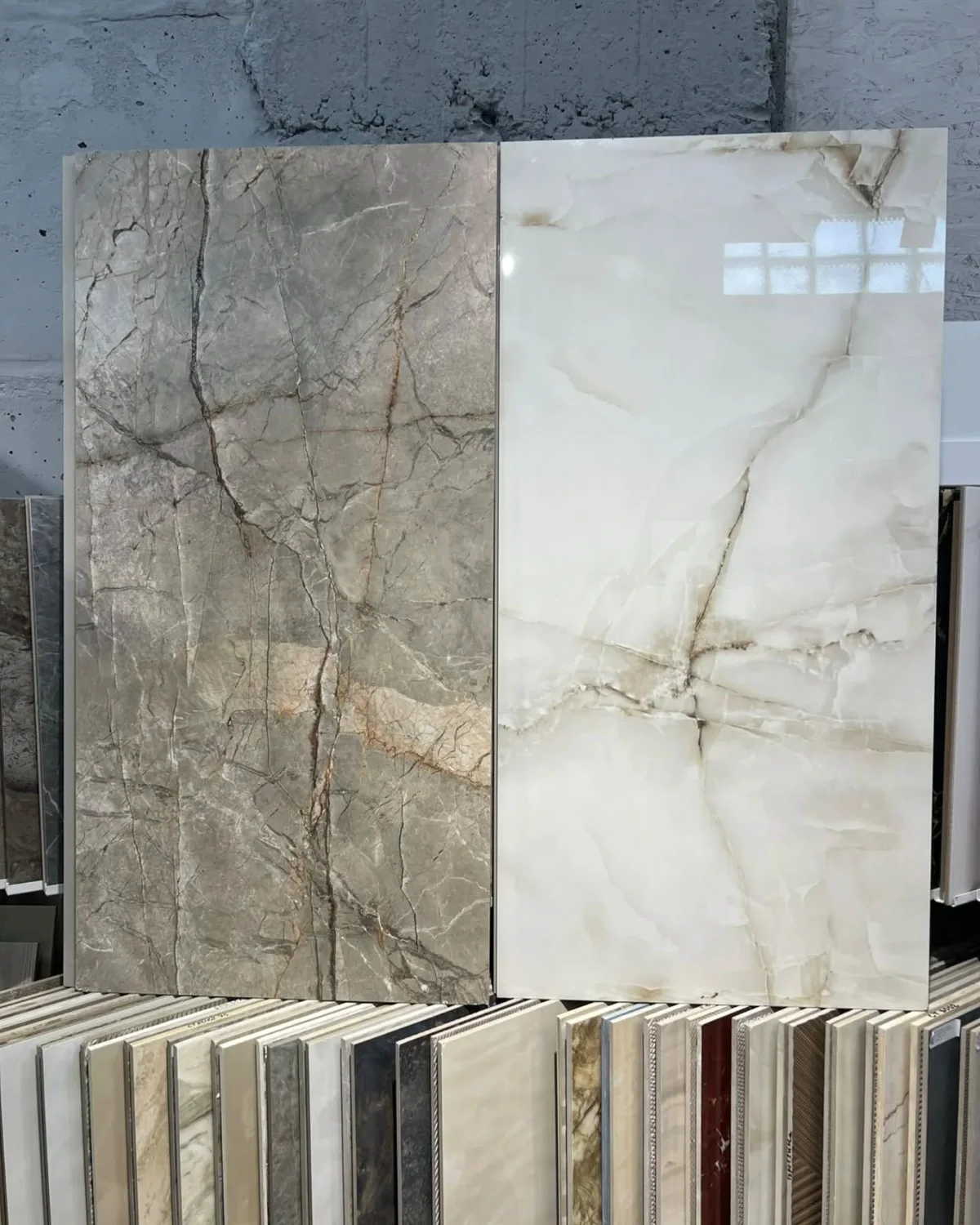 2 mẫu gạch giả vân đá marble
