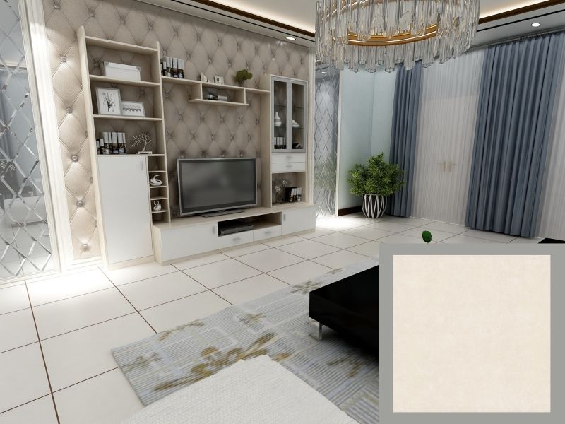 Gạch lát nền phòng khách có không gian nhỏ