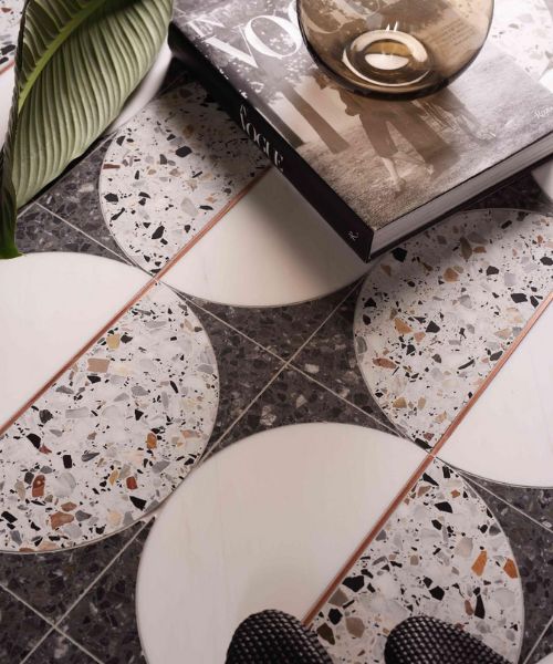 Gạch terrazzo lát nền cho phòng khách