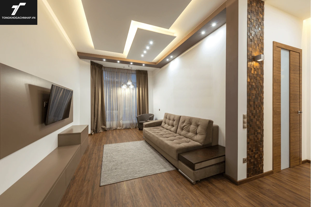 Mẫu gạch giả gỗ bề mặt nhám chống trơn trượt