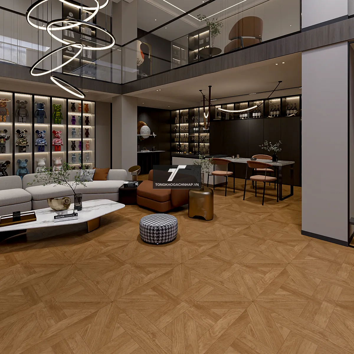 Mẫu gạch lát nền giả gỗ - tongkhogachnhap.vn