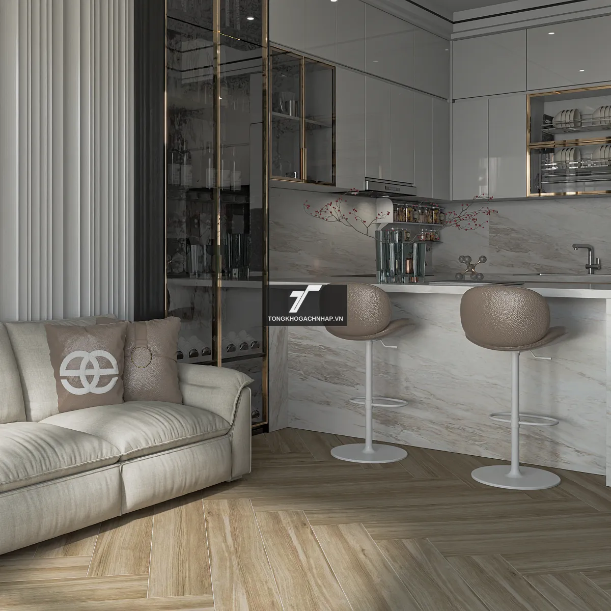 Mẫu gạch lát nền giả gỗ - tongkhogachnhap.vn