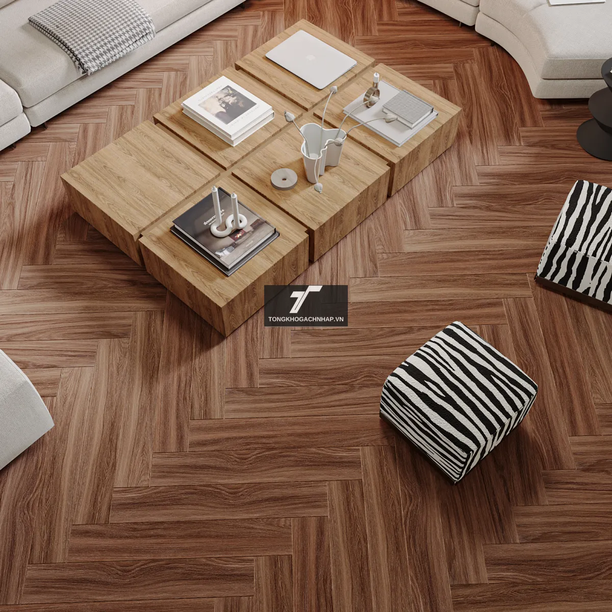 Mẫu gạch lát nền giả gỗ - tongkhogachnhap.vn
