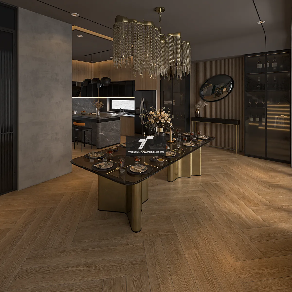 Mẫu gạch lát nền giả gỗ - tongkhogachnhap.vn