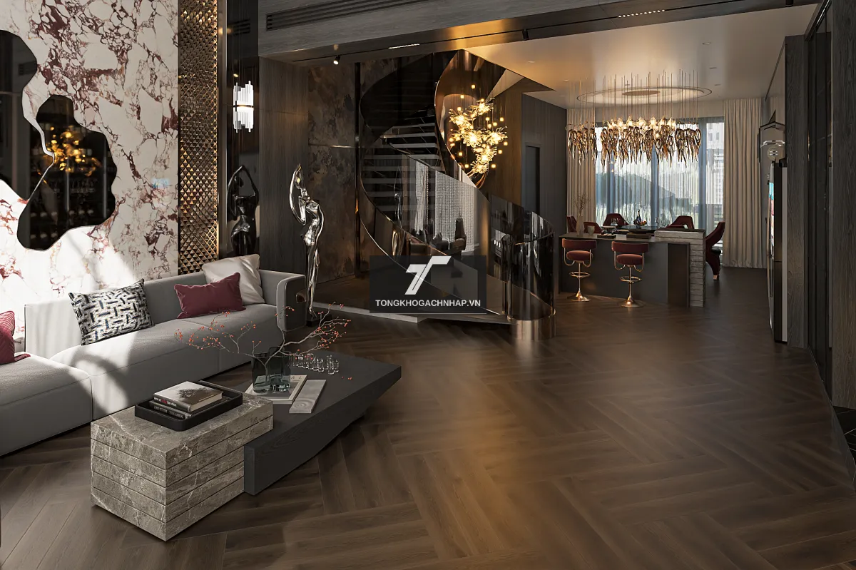 Mẫu gạch lát nền giả gỗ - tongkhogachnhap.vn