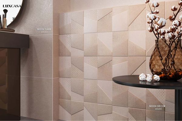 Mẫu gạch ốp tường khổ hình vuông 40x40cm nhà vệ sinh