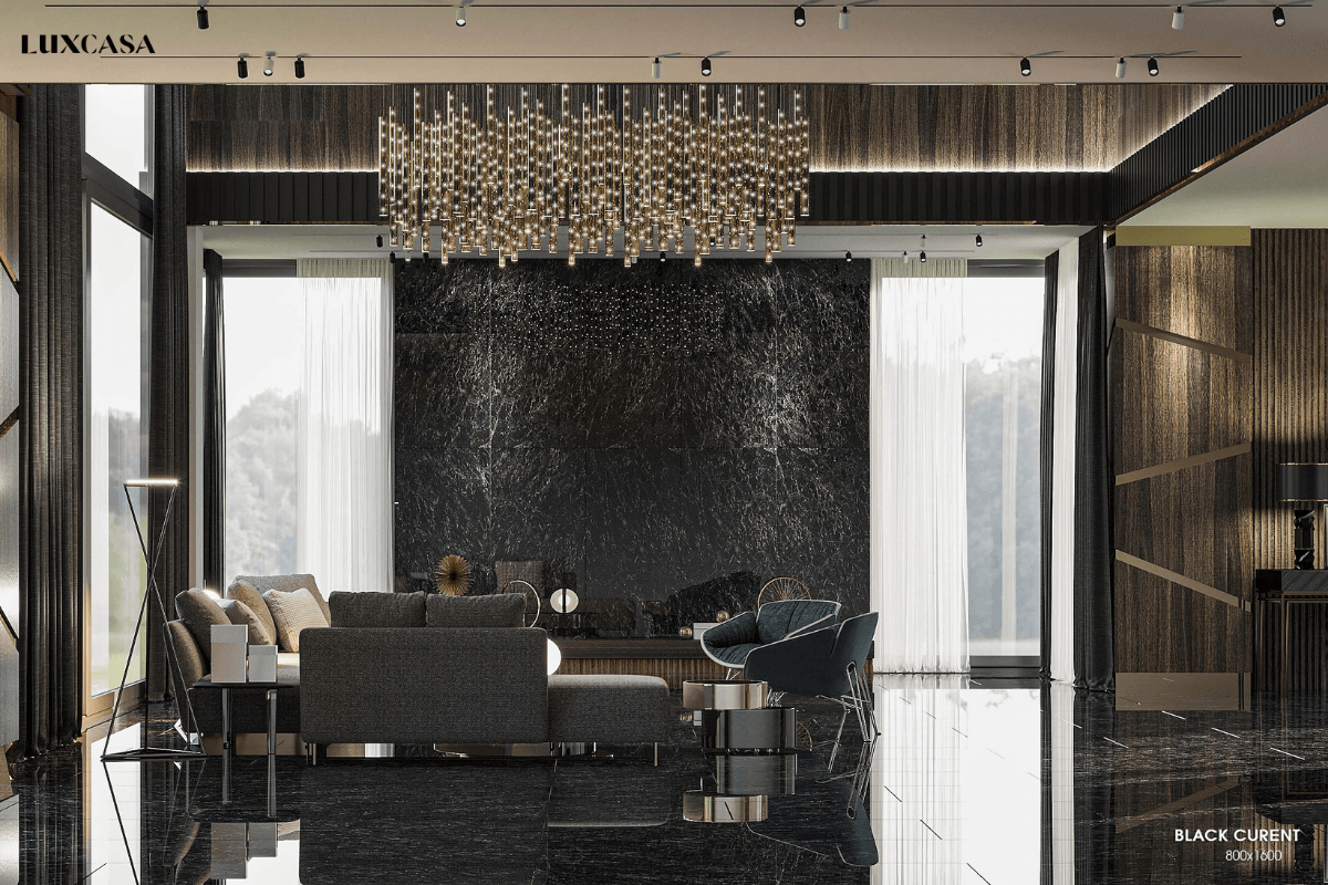 gạch giả đá marble đen